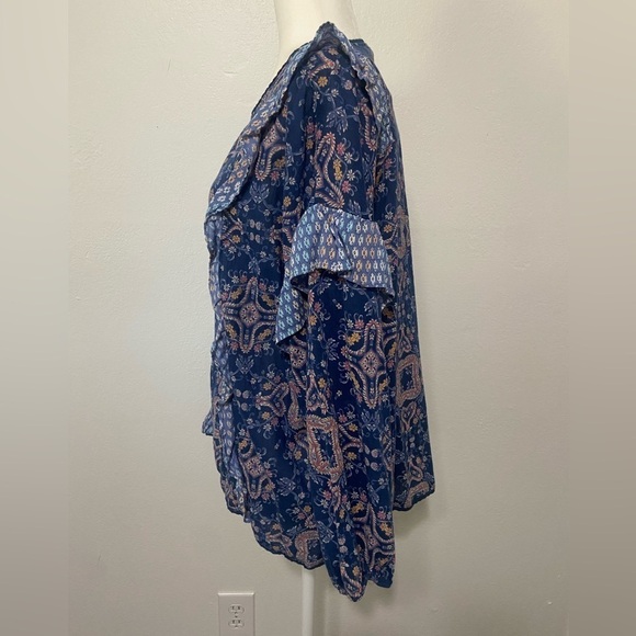 True Craft women's XL boho peasant style blouse with ruffle detail EUC - Picture 3 of 8